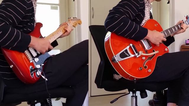 Fender Stratocaster & Gretsch (hollow-body, single-cut with Bigsby) смотреть онлайн