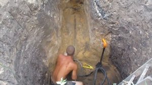 Горизонтальный прокол грунта струей воды , своими руками !