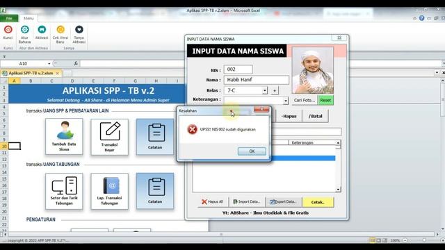 BARU!!! Aplikasi Pembayaran SPP sekolah Lengkap dengan Tagihan lain dan Buku Tabungan | EXCEL VBA смотреть онлайн