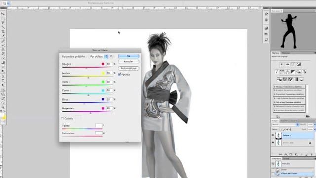 tuto photoshop cs4 en francais transformer une photo en dessin. смотреть онлайн