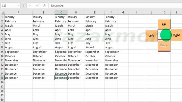 Worksheet Row And Columns Move By Commandnutton Excel VBA