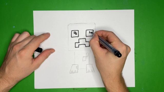 How to draw Creeper Minecraft |Как нарисовать Крипера из MineCraft смотреть онлайн