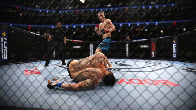 Justin Gaethje vs Max Holloway CPU vs CPU UFC 4 смотреть онлайн