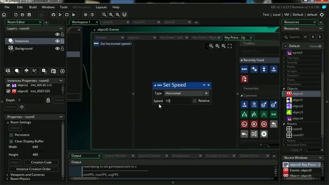 Game Maker Studio 2: Platformer drag and drop tutorial DnD - jumping physics смотреть онлайн