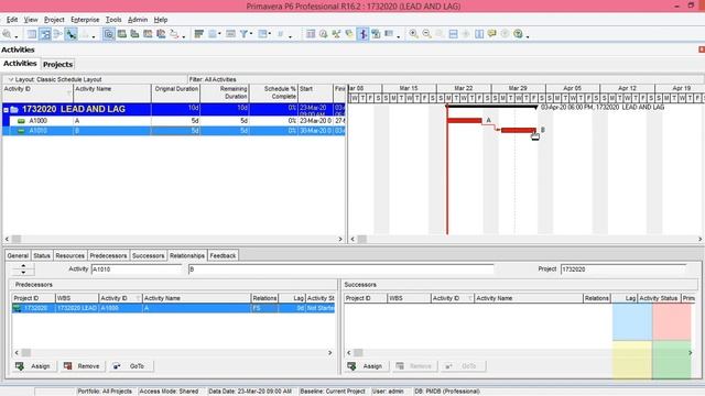 LEAD AND LAG IN ORACLE PRIMAVERA P6 смотреть онлайн