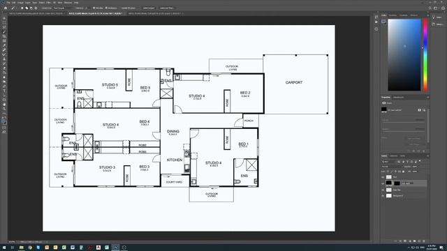 Adobe Photoshop - 60 Second Colour Floor Plan from a PDF - First Time Using Photoshop смотреть онлайн