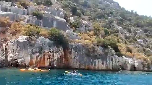 Байдарки.Затонувший город в Турции.Экскурсия в "Demre Myra Kekovo"- 20 .07.2016.Таня Слюсаренко смотреть онлайн