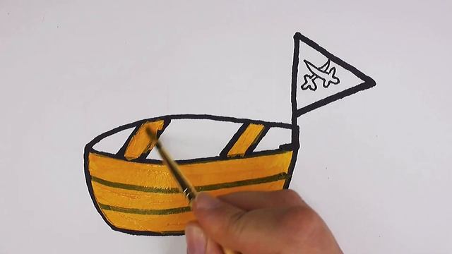 How to draw a boat | Как нарисовать лодку | Рисуем с детьми смотреть онлайн