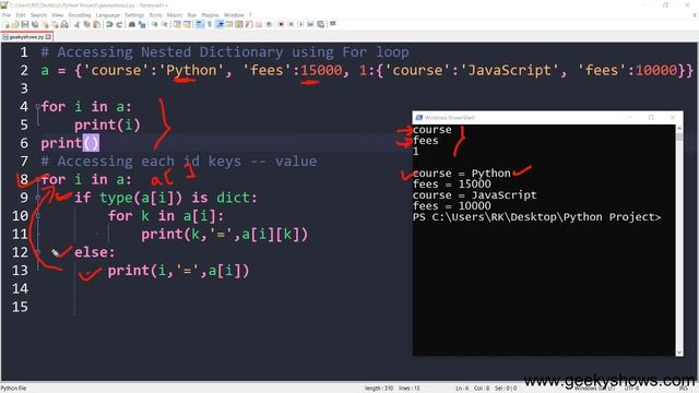 Access Nested Dictionary using for Loop in Python (Hindi) смотреть онлайн