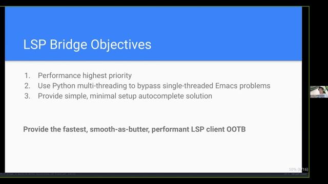 EmacsConf2022 - lsp-bridge: a smooth-as-butter asynchronous LSP client смотреть онлайн