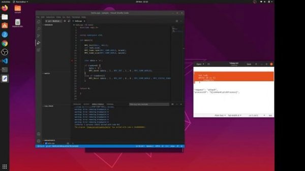 Debug a Parallel MPI program in Visual Studio Code