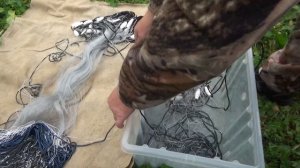 Как набрать рыболовную сеть для рыбалки, уложить сеть рыболовную для постановке в водоёме.