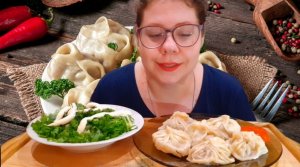 Мукбанг Полкило мантов слупила одного мне не хватило?Хорошо, что таз салата мне насытиться помог?