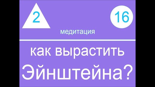 2 -й уровень. МЕДИТАЦИЯ 16. КАК ВЫРАСТИТЬ ЭЙНШТЕЙНА? смотреть онлайн