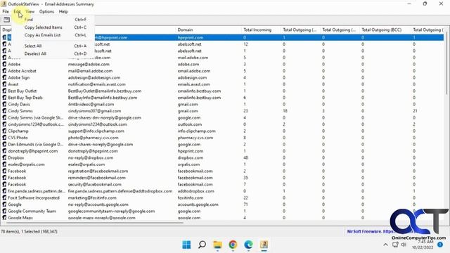 View Detailed Microsoft Outlook Email Statistics with OutlookStatView смотреть онлайн