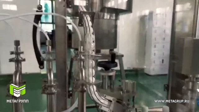 Линия розлива укупоривания косметики в стеклотару до 100 мл , производительность 4000 бут-час. смотреть онлайн