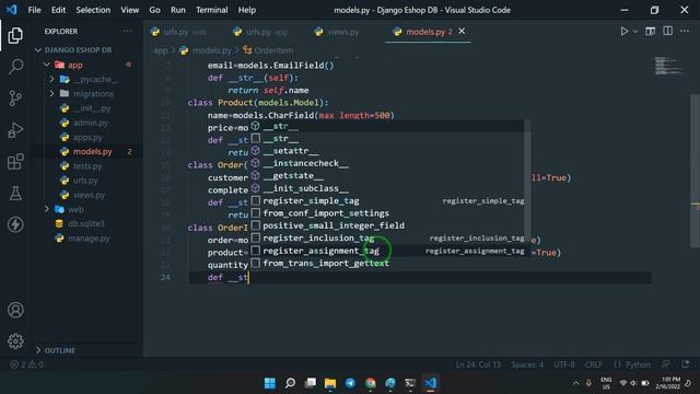 Django da Internet Magazini Malumotlar Bazasini Tayyorlash | Make Eshop Database in Django смотреть онлайн