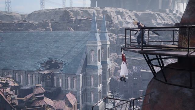 FF7 Remake rooftop conversation scene with Aerith (Japanese) смотреть онлайн