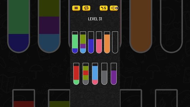 Water sort puzzle level 31 walkthrough solution смотреть онлайн