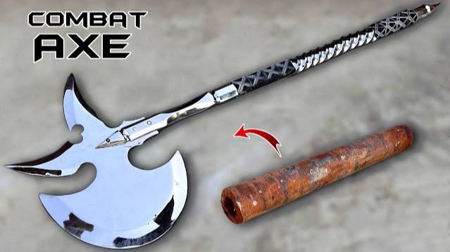 I Turned A Rusty Pipe Into Incredible AXE