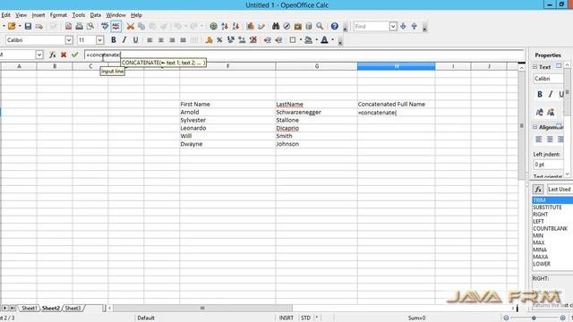 Apache OpenOffice Calc Tutorial - concatenate Function | Apache OpenOffice 4 Calc смотреть онлайн