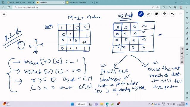 DSA-4.11 (Rat in a maze problem) смотреть онлайн