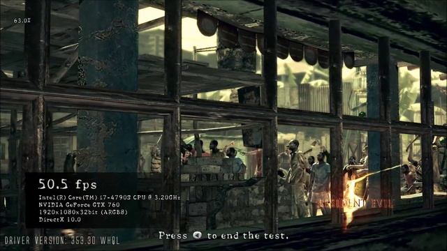BENCHMARK: Resident Evil 5 (Fixed) – MSI GTX 760 ITX 2GB смотреть онлайн