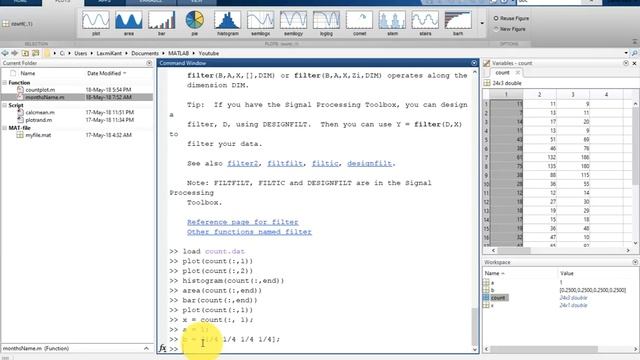 15 MATLAB Beginners Tutorial- Data Smoothing using Moving Average filter Command смотреть онлайн