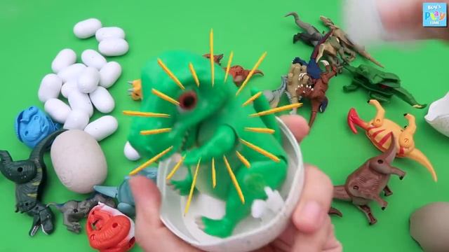 50 Dinosaur Eggs Hatching - Jurassic World, Dino Mecard, Transformer Egg смотреть онлайн
