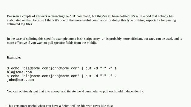 How do I split a string on a delimiter in Bash? смотреть онлайн