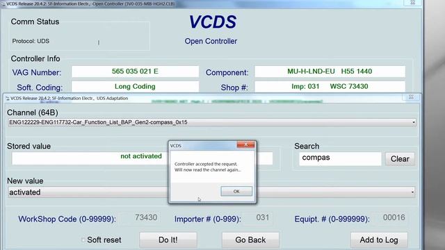Кодирование VCDS - меню бездорожие