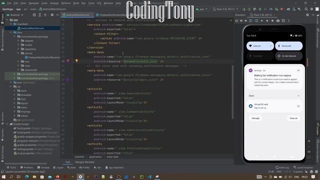 Firebase notification icon not showing fixed/displays with white background. Very simple to fix смотреть онлайн
