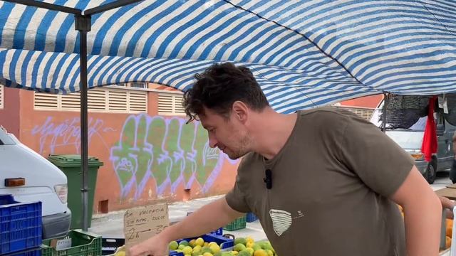 Прогулка по Испании - Фруктовый рынок в Морайра - Цены на продукты в Испании смотреть онлайн