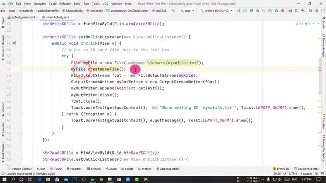 how to save edit text input to text file in phone storage | Android Studio | Java смотреть онлайн