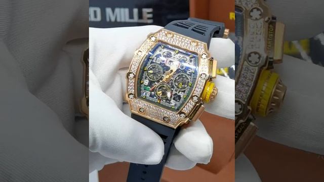 Мужские часы Richard Mille с камнями смотреть онлайн