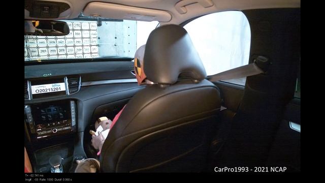 2021-2022 Infiniti QX50 / QX55 NHTSA Full-Overlap Frontal Crash Test