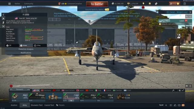 F-105D - Update Winged Lions Dev Server - War Thunder смотреть онлайн