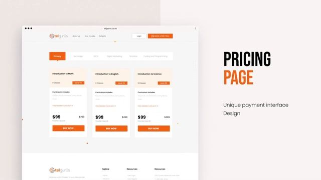 Telguru Online Learning Platform Designed in AdobeXd, Figma смотреть онлайн