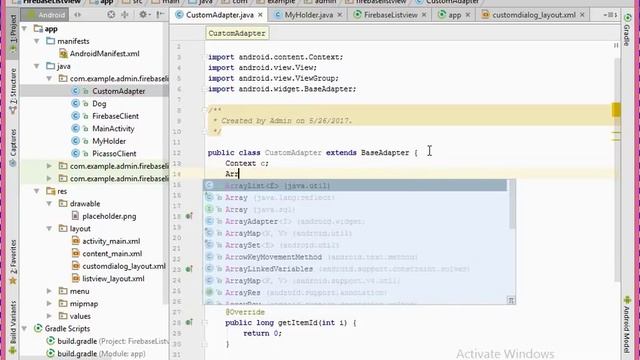 Firebase - ListView смотреть онлайн