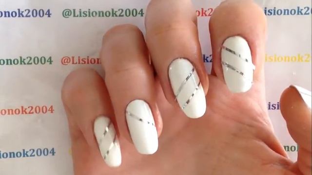 how to Apply Striping Nail Art Tape Mani / Маникюр с Декоративной Лентой смотреть онлайн