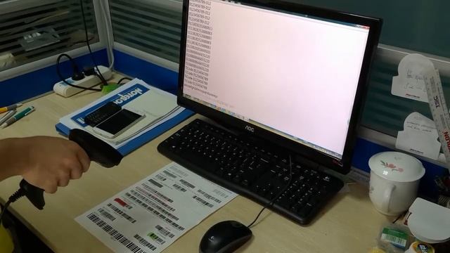 1D Wired barcode Scanner Testing смотреть онлайн