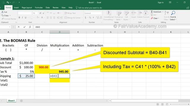 Excel 5 1 2 Importance of Brackets Parentheses in complex formula смотреть онлайн