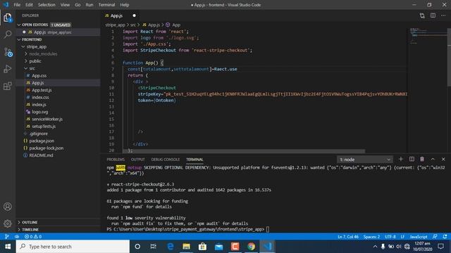 Stripe Payment Integration in React,Node Js and Express Js смотреть онлайн