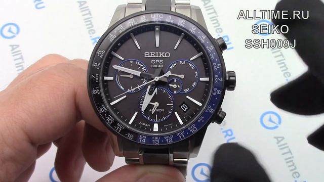 Обзор японских титановых наручных часов Seiko SSH009J1 смотреть онлайн