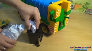 Спецтехника для Детей. Мусоровоз. WADER. Игрушка. Обзор. Техника для детей.