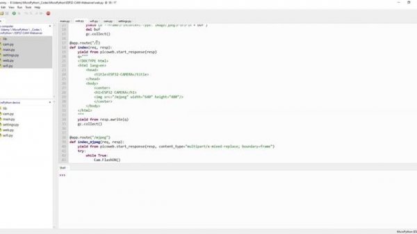 MicroPython ESP32-CAM Video WebServer