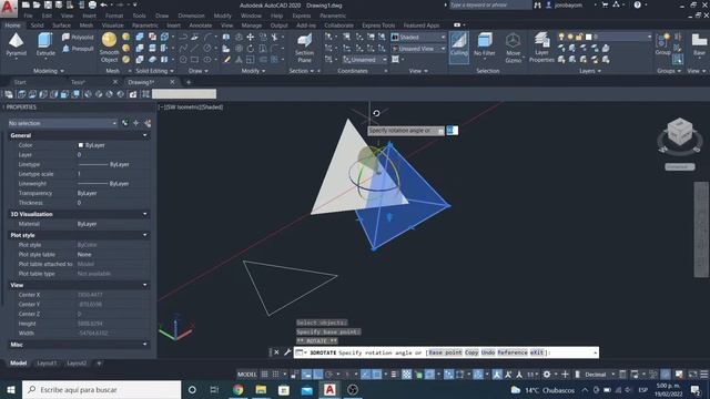 3D ROTATE AUTOCAD ¿COMO UTILIZARLO' смотреть онлайн