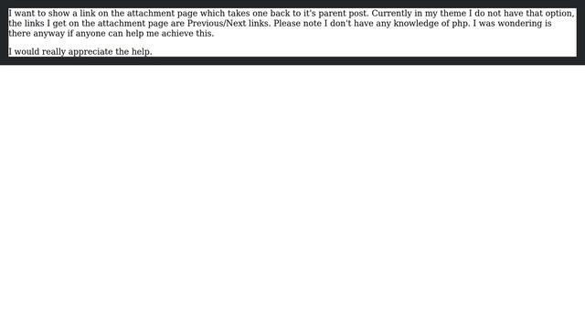 Wordpress: Link to the parent post in attachment page смотреть онлайн