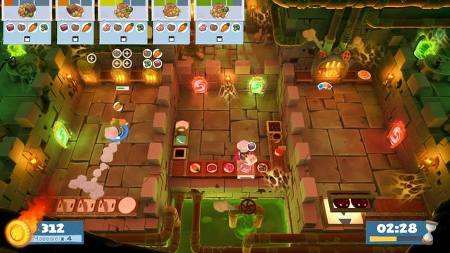 Overcooked 2 Night of the Hangry Horde Уровень 3-3 3 звезды, 2 игрока. Co-op смотреть онлайн
