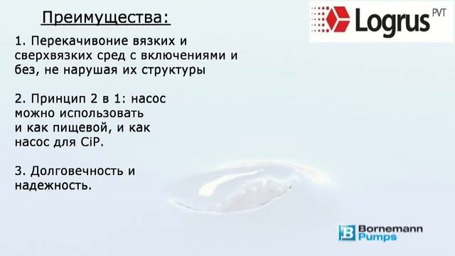 Двухвинтовой насос Bornemann SLH 4G для пищевой и фармацевтической промышленности. Компания ЛОГРУС